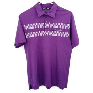 Travis Mathew Purple Checkered‎ Polo Mens Sz M